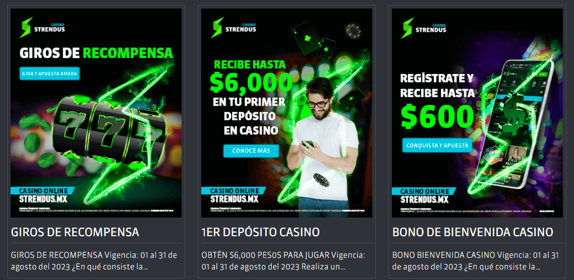 Bonos y ofertas del casino Strendus